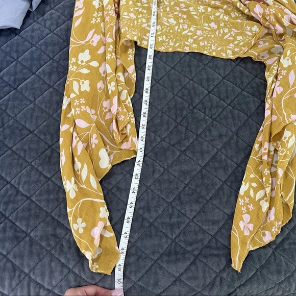 Free People Kimono Top Women One Size Open Front Duster Floral Marley Boho P - Picture 9 of 9